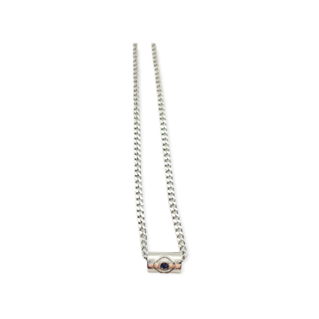necklace silver chain and eye